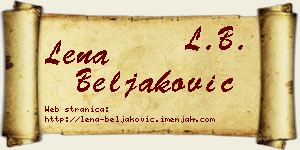 Lena Beljaković vizit kartica